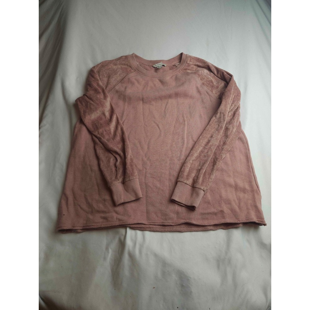 American Eagle Outfitters Mauve Pink Velour Sleeve Sweatshirt Womens Large
